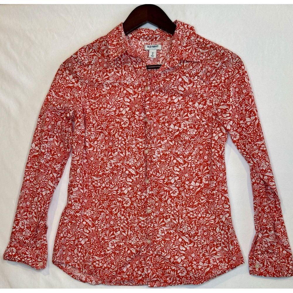 Old Navy Women's Long Sleeve Button Down Shirt Sz Xs